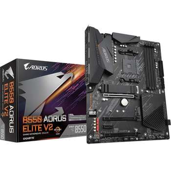 Материнская плата Gigabyte B550 AORUS ELITE V2, Socket AM4, AMD B550, 4xDDR4-3200, HDMI+DP, 3xPCI-Ex16, 1xPCI-Ex1, 4xSATA3
