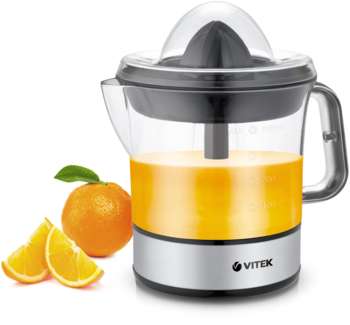 Соковыжималка VITEK цитрусовая VT-3669 25Вт рез.сок.:700мл. стальной/черный