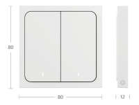 Комплектующие для "Умного дома" Yandex Умный беспроводной двухклавишный выключатель Яндекс, YNDX-00535