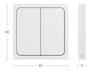 Комплектующие для "Умного дома" Yandex Умный беспроводной двухклавишный выключатель Яндекс, YNDX-00535
