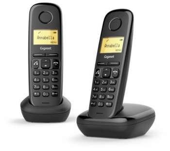 Телефон GIGASET Р/Dect A270 Duo Rus черный  АОН