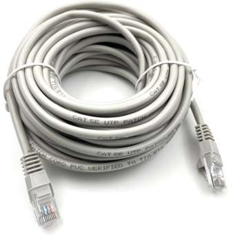Патч-корд BURO UTP-5E-10M-G-LSZH 1Гбит/с UTP 4 пары cat.5E 10м серый RJ-45