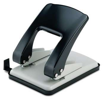 Дырокол KW-TRIO Stylish Heavy Duty 976GR/BLCK макс.:40лист. металл черный отв.:2 с линейкой