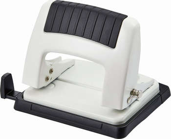 Дырокол KW-TRIO 09165WHITE макс.:20лист. металл белый отв.:2 с линейкой
