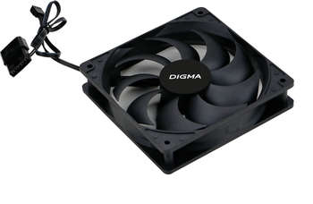 Кулер для корпуса Digma Вентилятор для корпуса DFAN-120-9 120х120x25 черный 3-pin 4-pin  Ret