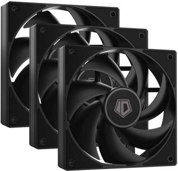 Кулер для корпуса ID-Cooling Вентилятор для корпуса AF-125-K Trio 120х120x25 черный 4-pin 30дБ  Ret