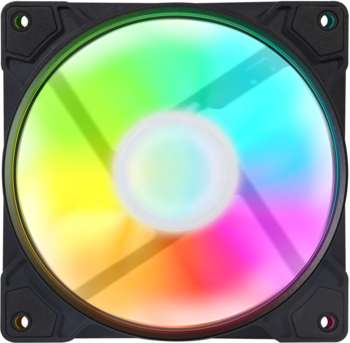 Кулер для корпуса GMNG Вентилятор для корпуса GG-CF120FRGB1-PWMBK RGB 120х120x25 черный 4-pin 26дБ Ret