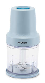 Блендер HYUNDAI Измельчитель электрический HYC-P3138 0.8л. 300Вт голубой/белый