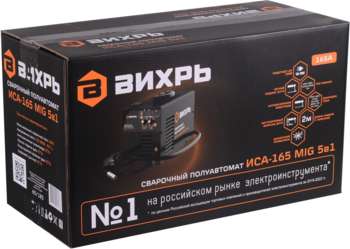 Сварочный аппарат ВИХРЬ Сварочный полуавтомат ИСА-165 MIG инвертор MIG-MAG/FCAW/MMA/Lift TIG 4.4кВт