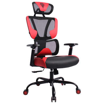 Игровое кресло BRABIX Кресло PREMIUM "Toxin GM-520", синхромеханизм, экокожа/сетка/ткань, черное/красное, 532950