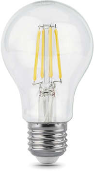 Лампа GAUSS филам. Filament A60 8Вт цок.:E27 груша 220B 2700K св.свеч.бел.теп.
