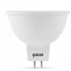 Лампа GAUSS светодиодная MR16 5Вт цок.:GU5.3 спот 220B 3000K св.свеч.бел.теп. MR16