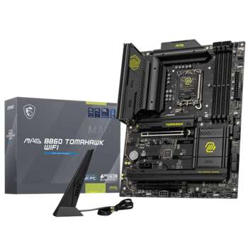 Материнская плата MSI MAG B860 TOMAHAWK WIFI B860, LGA1851, 4*DDR5, 2*PCIEx16, 1*PCIEx1, 3*M.2, 3*TypeC, 4*USB3.2Gen2, 2*USB3.2Gen1, 8*USB2.0, 4*SATA3.0, 5G, Type-C, DP, HDMI, ATX, RTL