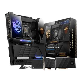Материнская плата MSI MEG Z890 GODLIKE Z890, LGA1851, 4*DDR5, 2*PCIEx16, 1*PCIEx4, 8*M.2, 7*TypeC, 8*USB3.2Gen2, 4*USB3.2Gen1, 4*USB2.0, 4*SATA3.0, 10G, 5G, 2xType-C, E-ATX, RTL