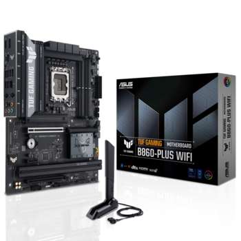 Материнская плата ASUS TUF GAMING B860-PLUS WIFI LGA1851 ATX 4xDDR5 2xPCIEx16 PCIEx1 3xM.2 USB-C DP HDMI 2.5GLAN Wi-Fi 7