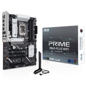 Материнская плата ASUS PRIME B860-PLUS WIFI LGA1851 ATX 4xDDR5 5xPCIEx16 2xM.2 USB-C DP HDMI 2.5GLAN Wi-Fi 6Е