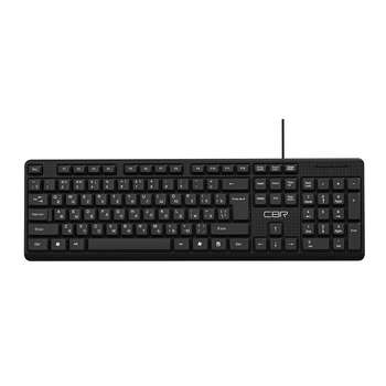 Клавиатура CBR KB 111 Carbon USB, 104 кл., офисн., 1,5 м, поверхность под карбон