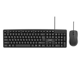 CBR KB SET 709, Комплект , USB. Клавиатура: 104 кл., офисн., 1,5 м. Мышь: 1000 dpi, 3 кн., 1,5 м