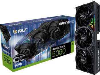 Видеокарта Palit PCI-E 5.0 PA-RTX5080 GAMINGPRO OC NVIDIA GeForce RTX 5080 16Gb 256bit GDDR7 2295/30000 HDMIx1 DPx3 HDCP Ret
