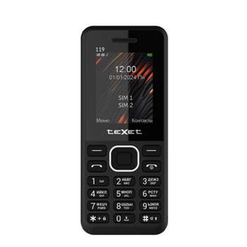 Смартфон TEXET TM-119 цвет черный с кабелем
