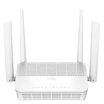 Беспроводное сетевое устройство CUDY Маршрутизатор AX3000 2 5G Wi-Fi 6 Mesh Router Dual Band, Chipset MT7981BA+MT7976CN+MT7531AE+RTL8221B, 802.11ax/ac/a/b/g/n, 2402Mbps at 5GHz + 574Mbps at 2.4GHz, 1 x 2.5G Port , 4 x 10/100/1000Mbps Ports, 4 x 5dBi fixed antennas, WiFi router/AP/ Repeater/WISP Mode, PPTP/