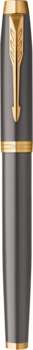 Ручка роллер PARKER IM Premium Grey Core GT  F черн. черн. подар.кор.