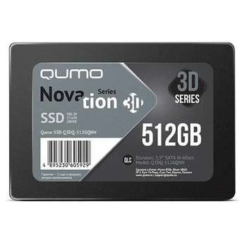 Накопитель SSD Qumo SSD 512GB QM Novation Q3DQ-512GQNN {SATA3.0}
