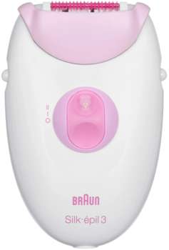 Эпилятор BRAUN SE3274 скор.:2 насад.:2 от электр.сети розовый/белый