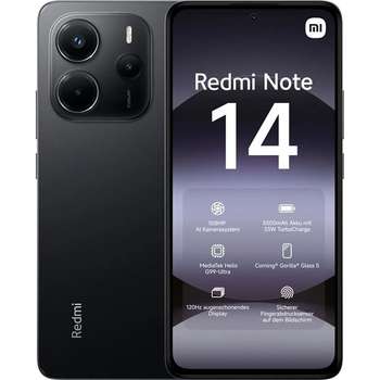 Смартфон Xiaomi Redmi Note 14 8GB/256GB Midnight Black [60833]