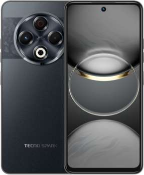 Смартфон Tecno Spark 30 256Gb 8Gb черный моноблок 3G 4G 2Sim 6.78" 1080x2436 Android 14 64Mpix 802.11 a/b/g/n/ac NFC GPS GSM900/1800 GSM1900 Protect FM A-GPS microSD max1024Gb