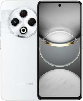 Смартфон Tecno Spark 30 256Gb 8Gb серебристый моноблок 3G 4G 2Sim 6.78" 1080x2436 Android 14 64Mpix 802.11 a/b/g/n/ac NFC GPS GSM900/1800 GSM1900 Protect FM A-GPS microSD max1024Gb