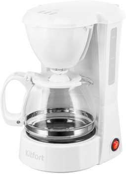 Кофеварка KITFORT капельная КТ-7327 650Вт белый
