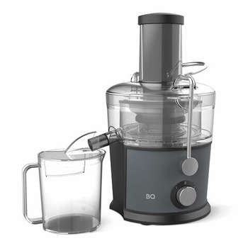 Соковыжималка BQ J1008, 1200 Вт, стакан 1,1 л, емкость жмыха 0,9 л, металл, серый, 86196937