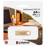 Flash-носитель Kingston Флеш-диск 64 GB, DataTraveler SE9 G3 USB 3.2, металлический корпус, золотой, DTSE9G3/64GB
