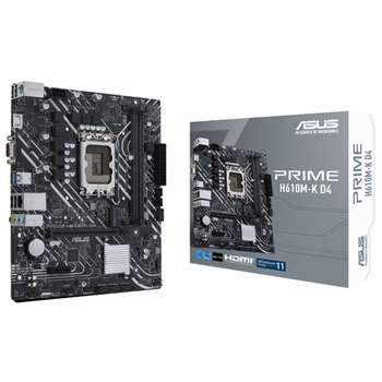 Материнская плата ASUS PRIME H610M-K D4 LGA1700 mATX 2xDDR4 PCIEx16 PCIEx1 M.2 HDMI VGA GLAN
