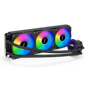 Кулер EXEGATE EX297325RUS Комплект водяного охлаждения BlackWater-360.PWM.RGB (RGB подсветка, LGA2066/2011/1366/1150/1151/1155/1156/1200/1700/1851/AM4/AM5/FM1/FM2/FM2+/AM2/AM2+/AM3/AM3+, TDP 280W, Fan 120mm