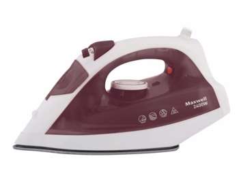 Утюг MAXWELL MW-3006 2400Вт белый/бордовый