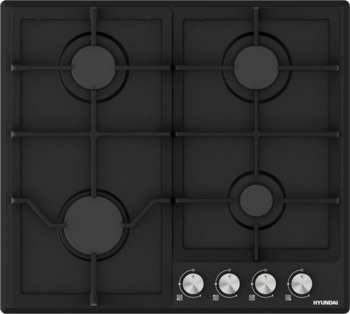 Варочная поверхность HYUNDAI Газовая HHG 6432 BK черный