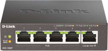 Коммутатор D-Link DGS-1005P/B3A