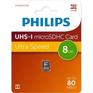 Карта памяти Philips Micro SecureDigital 8GB High Speed  microSDHC Class 10 80MB/s