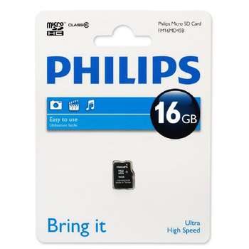 Карта памяти Philips Micro SecureDigital 16GB microSDHC Class 10