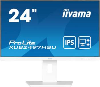 Монитор IIYAMA 23.8" ProLite XUB2497HSU-W2 белый IPS LED 16:9 HDMI M/M матовая HAS Piv 300cd 178гр/178гр 1920x1080 100Hz DP FHD USB 4.9кг