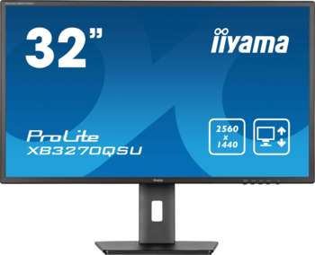 Монитор IIYAMA 31.5" ProLite XB3270QSU-B1 черный IPS 16:9 HDMI M/M матовая HAS Piv 250cd 178гр/178гр 2560x1440 100Hz DP 2K USB 8.6кг