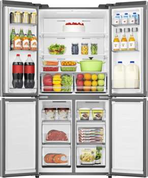 Холодильник HISENSE RQ5P470SEI1 3-хкамерн. серый инвертер