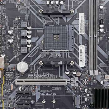 Материнская плата CBR B450 { Chipset B450, Socket AM4, 2*DDR4, mATX, VGA+HDMI, 1*PCIEx16,1*PCIEx1,1*M.2, 4*SATA3, 2*USB2.0 + 2*USB3.0, LAN 1Gb}