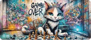Аксессуары для мыши CACTUS Коврик для мыши Game Over 900x400x4мм