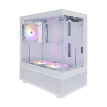 Корпус 1STPLAYER MIKU Mi7-A White / ATX / 3x120mm FRGB fans / Mi7-A-WH-2F1R-W-1F1-W