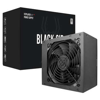 Блок питания 1STPLAYER BLACK.SIR 500W / ATX 2.4, APFC, 80 PLUS Standard, Double Forward, 120mm fan, non-modular / SR-500W