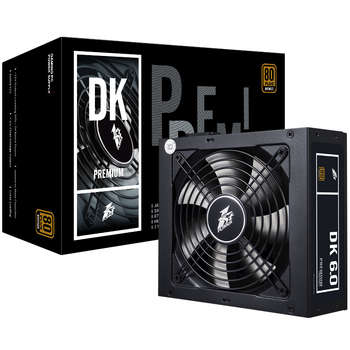 Блок питания 1STPLAYER DK PREMIUM 600W / ATX 2.4, APFC, 80 PLUS Bronze, Double Forward, Japan main cap, 120mm fan, non-modular / PS-600AX