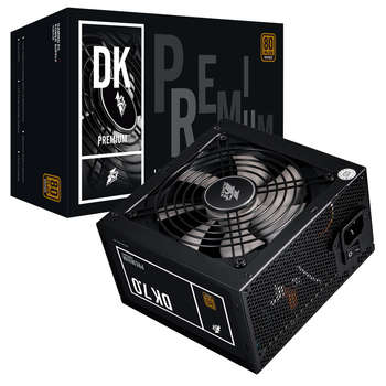 Блок питания 1STPLAYER DK PREMIUM 700W / ATX 2.4, APFC, 80 PLUS Bronze, Double Forward, Japan main cap, 120mm fan, non-modular / PS-700AX